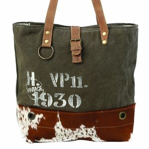 VINTAGE 1930 CANVAS TOTE BAG